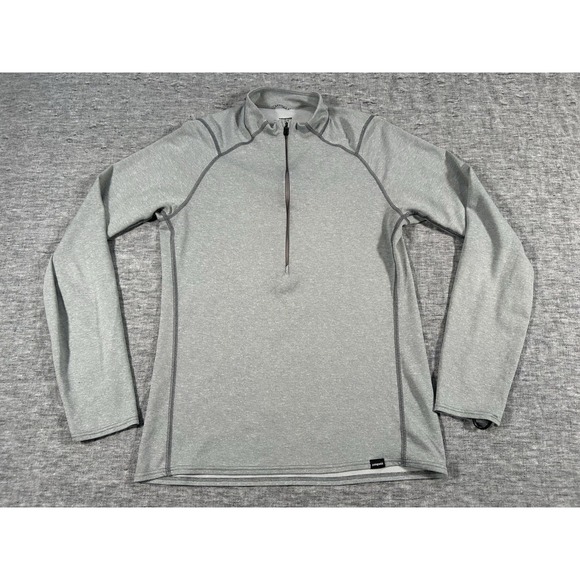 Patagonia Capilene 2 Base Layer Mens Medium Grey 1/2-Zip Pullover 44905FA13 - Picture 1 of 12